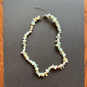 Amazonite Chip Bead Necklace | 16 IN